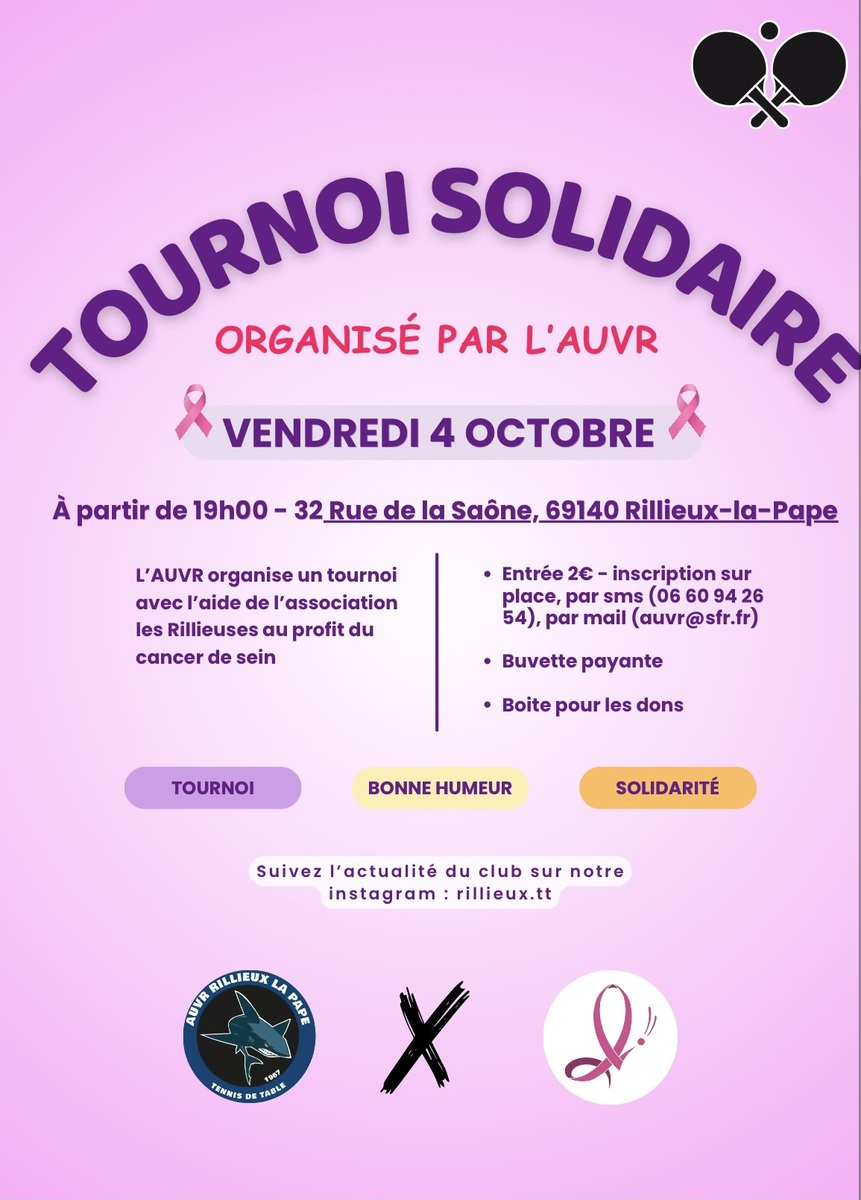 Tournoi solidaire Octobre Rose