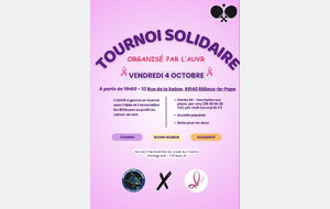 Tournoi solidaire Octobre Rose