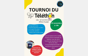 Tournoi du Téléthon du 29 Novembre