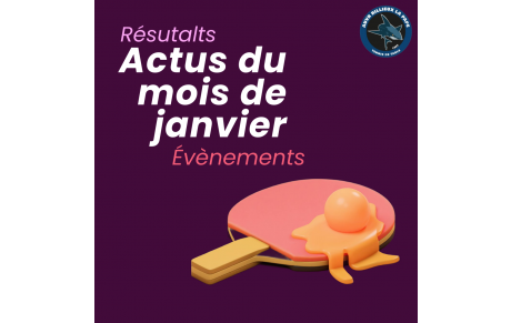 NEWS - MOIS DE JANVIER